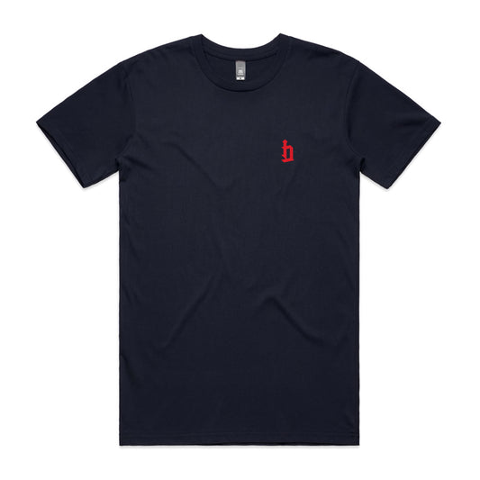 B EMB Tee - Navy Blue