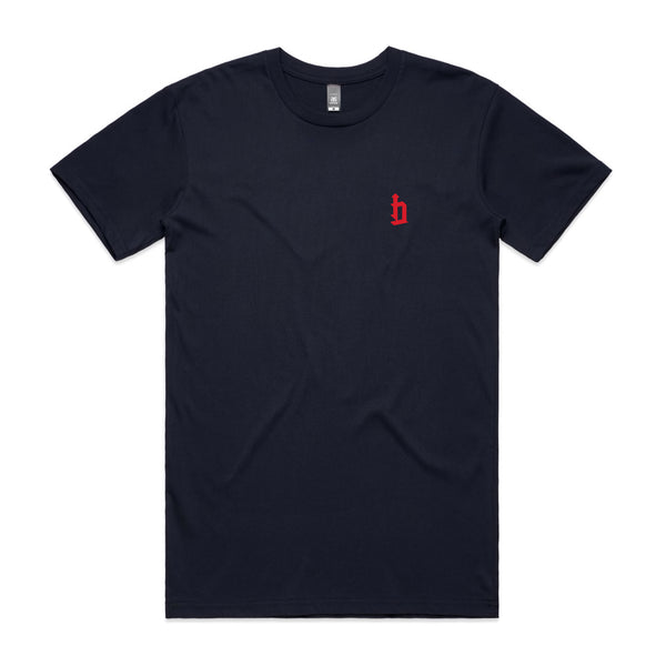 B EMB Tee - Navy Blue